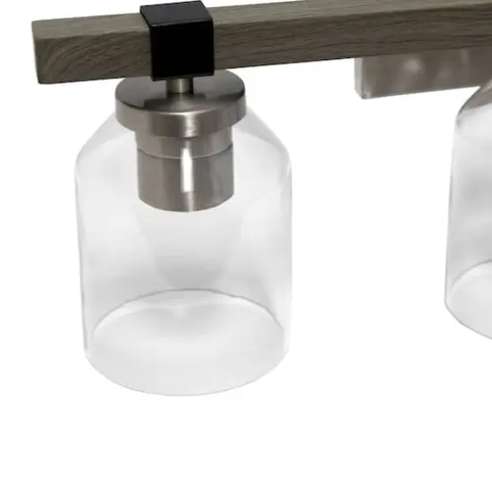 Lalia Home Barnlit 3 Light Metal & Glass Shade Vanity {6}