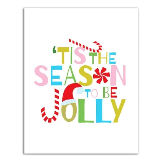 Tis the Season to be Jolly 11x14 Canvas Wall Art {1}