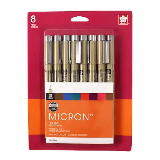 Micron&reg; Mixed Colors Fine Line Ink Pens, 8ct. {1}