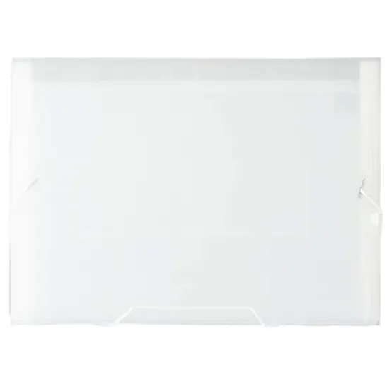JAM Paper 9" x 13" Plastic Accordion Folder Clear {1}