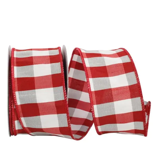 Reliant 2.5" x 10yd. Aspen Check Wired Ribbon {1}
