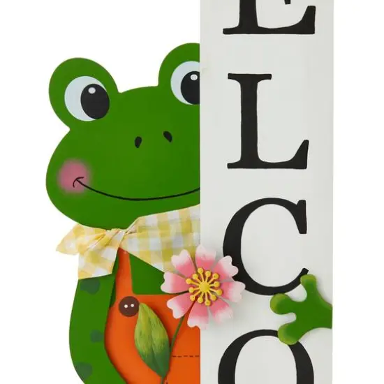 Glitzhome&reg; 36" Wooden Frog WELCOME Porch D&eacute;cor {7}