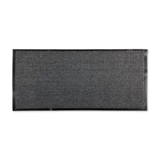 DII&reg; Gray & Black Walk Off Utility Runner Doormat, 24" x 36" {1}