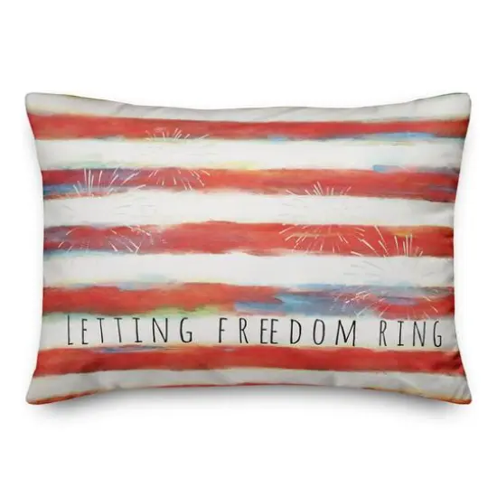 Letting Freedom Ring Throw Pillow {1}