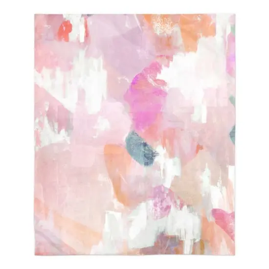 Funky Blush Misc. 50" x 60" Coral Fleece Blanket {1}