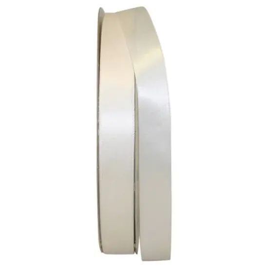 JAM Paper 7/8" x 100yd. Double Face Satin Ribbon Antique White {1}