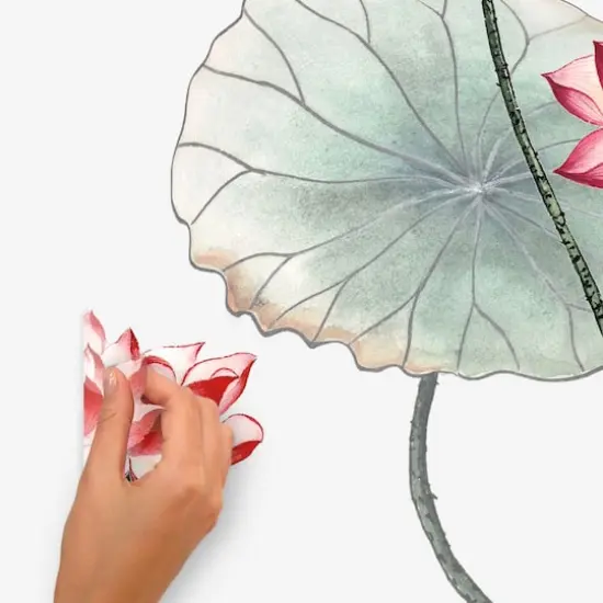 RoomMates Lotus Garden Peel & Stick Giant Wall Decal Set {5}