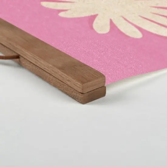 Floral Heart 16" x 16" Teak Hanging Canvas {3}