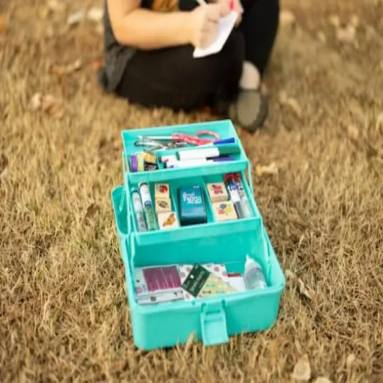 Everything Mary Aqua 3-Layer Storage Box {7}