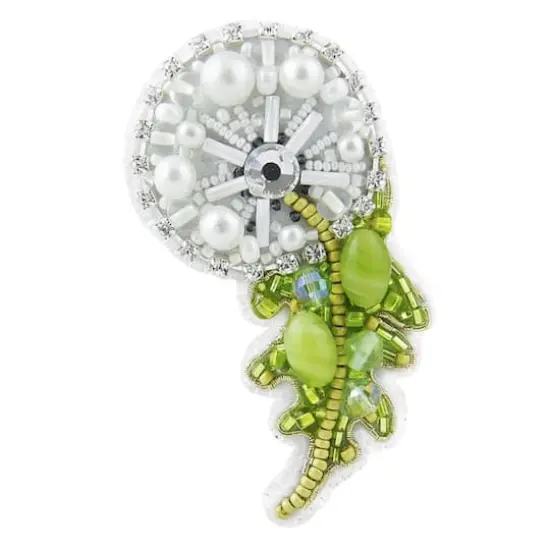 Crystal Art Beadwork Dandelion Brooch Kit {1}