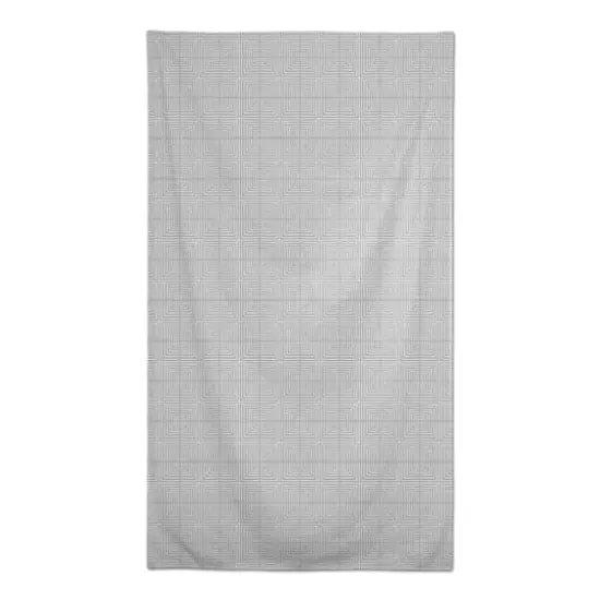 102" Gray Geometric Diamonds Tablecloth {1}