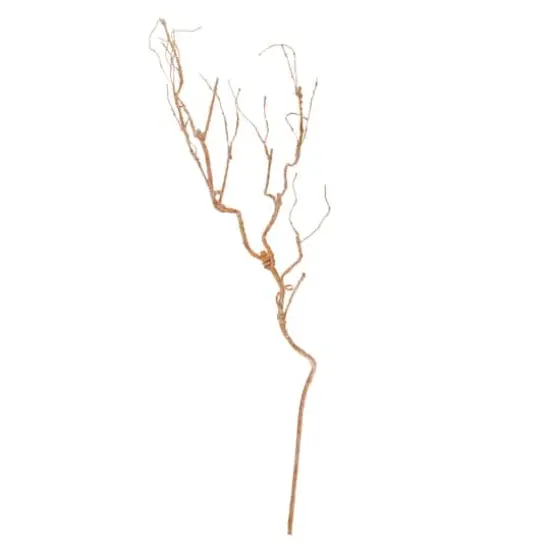 32" Glittered Twig Branches, 6ct. Bronze {3}