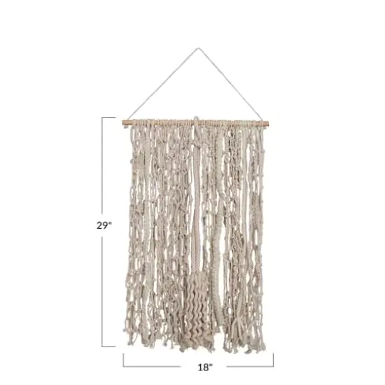 Hello Honey&reg; Natural Cotton Macram&eacute; Wall Hanging {4}