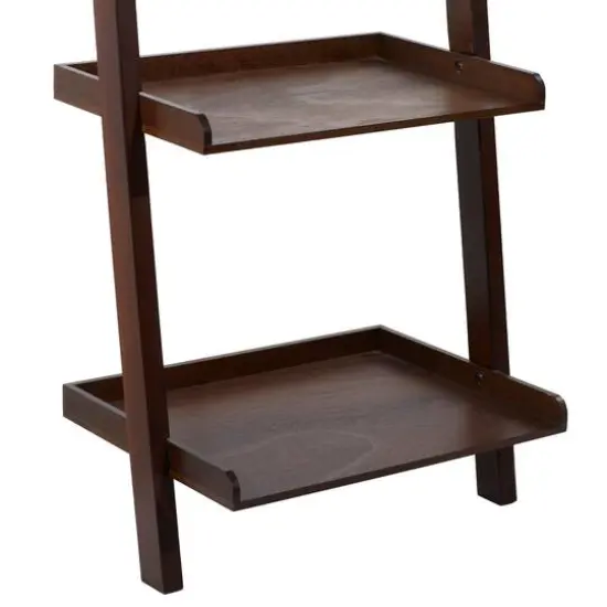 Brown Wood Traditional Shelving Unit, 69 " x 21 " x 14 " {7}