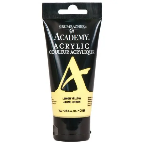 Grumbacher&reg; Academy&reg; Acrylic, 2.5oz. C118P Lemon Yellow {1}