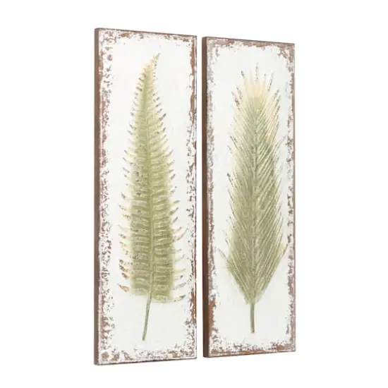 36" White Metal Contemporary Floral Wall D&eacute;cor Set {3}