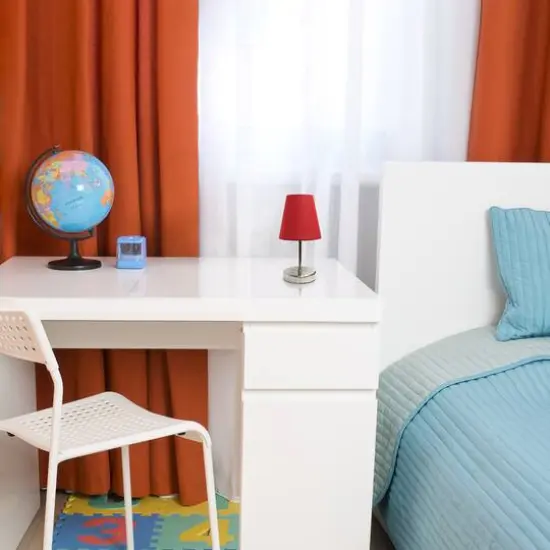 Creekwood Home Nauru 10.5" Sand Nickel Petite Metal Stick Table Lamp Red {7}