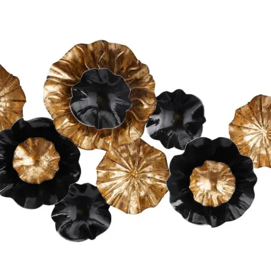 Gold Metal Contemporary Wall Decor, 24" x 46" x 4" {4}