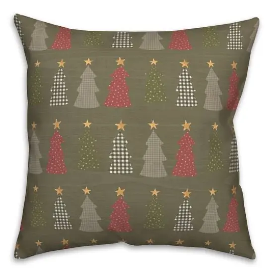 Green Tree Pattern Throw Pillow {1}