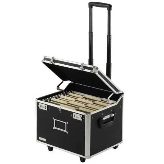 Vaultz Black Locking Mobile File Chest {4}