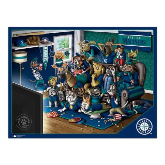 MLB Purebred Fans A Real Nailbiter 500 Piece Puzzle Seattle Mariners {5}