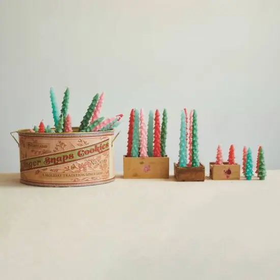 Hello Honey 10" Watermelon Unscented Tree Shaped Taper Candles, 2ct. {3}