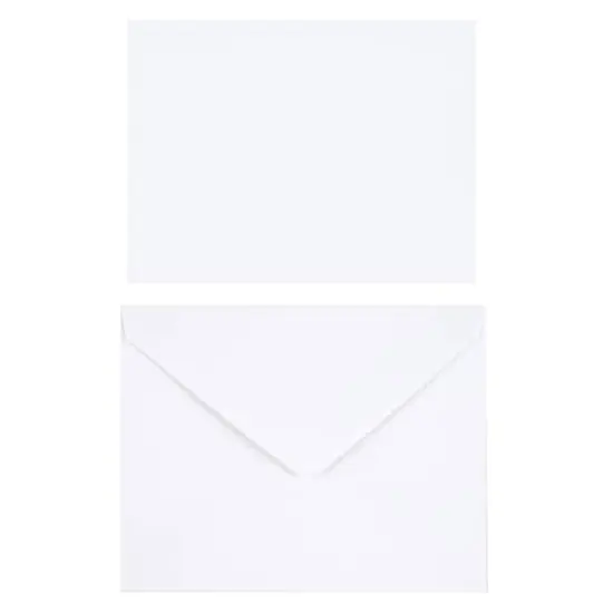 50 Sets of White Flat Cards & Envelopes by Recollections&trade;, 4.25" x 5.5" {3}