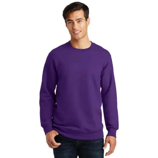 Port & Company&reg; Fan Favorite&trade; Fleece Crewneck Sweatshirt Team Purple {4}