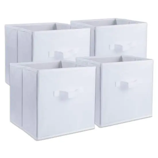 Solid White Nonwoven Square Cube Set {1}