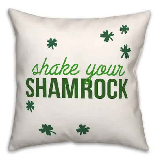 Shake Your Shamrock 3 18" x 18" Throw Pillow {1}