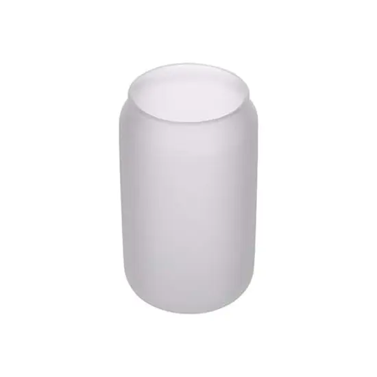 Craft Express 6ct. 13oz. Frosted White Glass Mug with Clear Glass Straw {3}