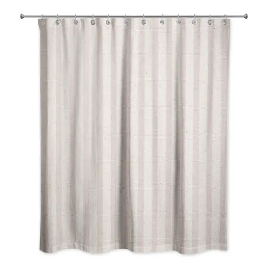 Red Stripe 71" x 74" Shower Curtain {1}