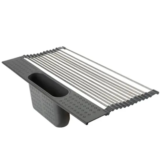 Kitchen Details Over the Sink Drying Rack with Utensil Holder {1}