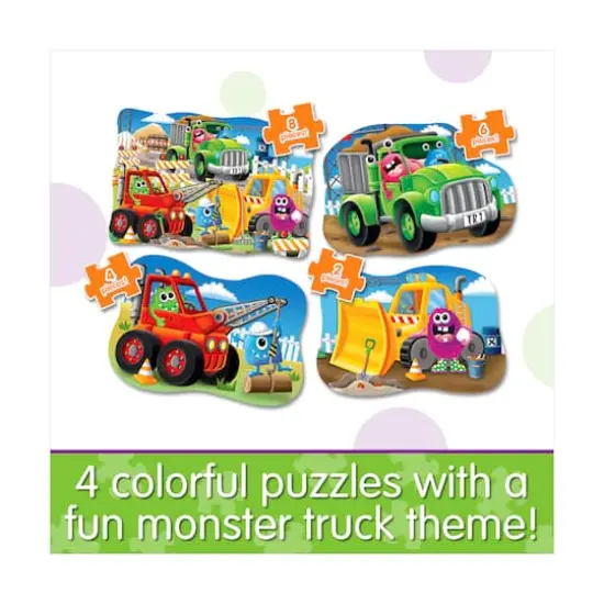 My First Puzzles - 4 In A Box - Monster Trucks: 20 Pcs {5}