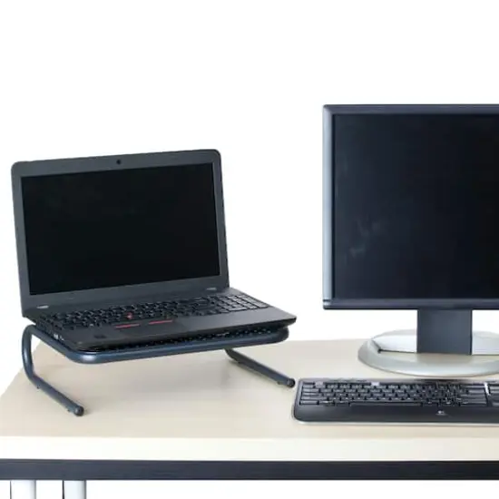 Mind Reader Black Metal Monitor Stand {3}