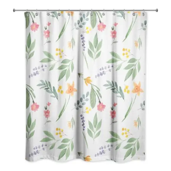 Spring Flower Bunches 71" x 74" Shower Curtain {1}