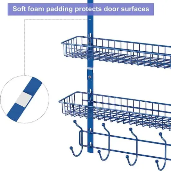 NEX&trade; Over The Door Hanging Organizer Rack Blue {5}