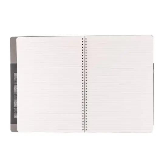 Fabriano® EcoQua Plus A4 Lined Hidden Spiral-Bound Notebook Gray {4}