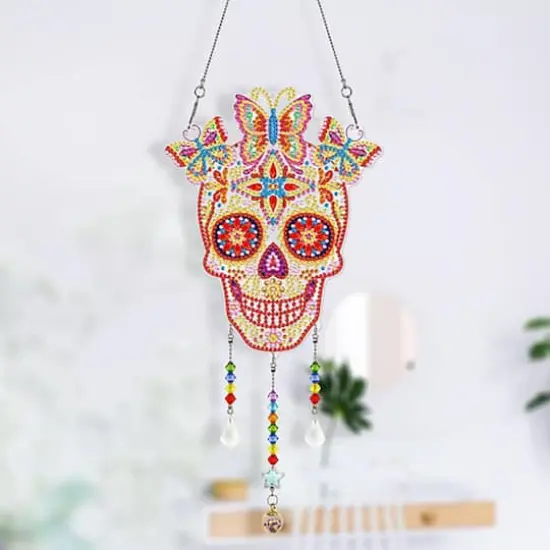 Sparkly Selections Skull and Butterflies Wall Hanger Diamond Painting {3}