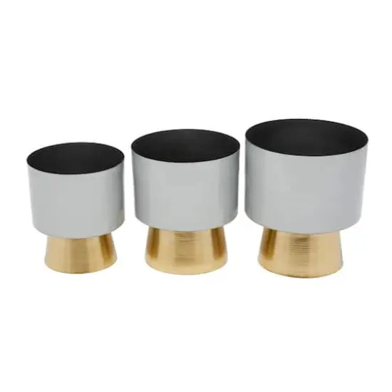 Grey Modern Planter, Set of 3" 11", 10", 9" {4}