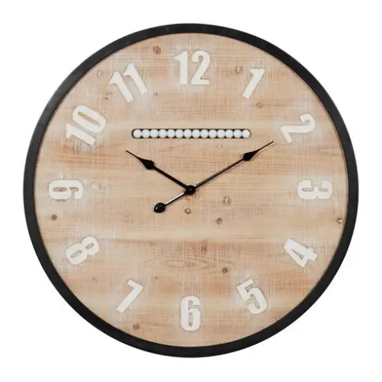 Brown Farmhouse Wood Wall Clock, 32" x 32" {1}