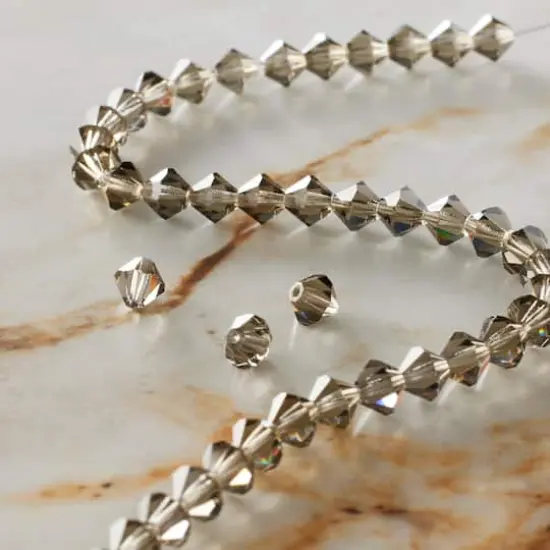 Preciosa Glass Crystal Bicone Beads, 6mm by Bead Landing&trade; Black {3}