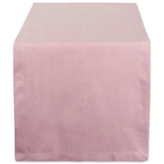 DII&reg; 108" Solid Chambray Table Runner Rose {1}