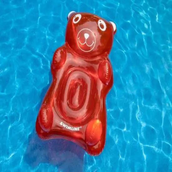 Swimline 60" Inflatable Red Gummy Bear Pool Float {3}