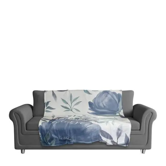 Grateful & Thankful Coral Fleece Blanket {4}