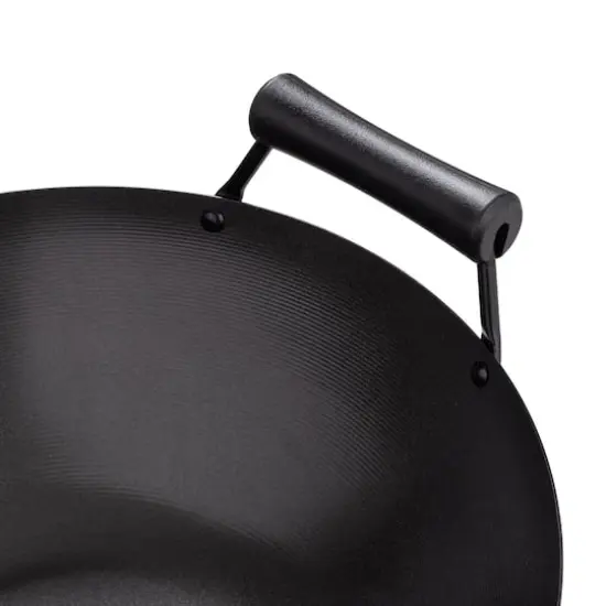 Joyce Chen 14" Carbon Steel Nonstick Wok Set with Lid and Bakelite Handles {6}