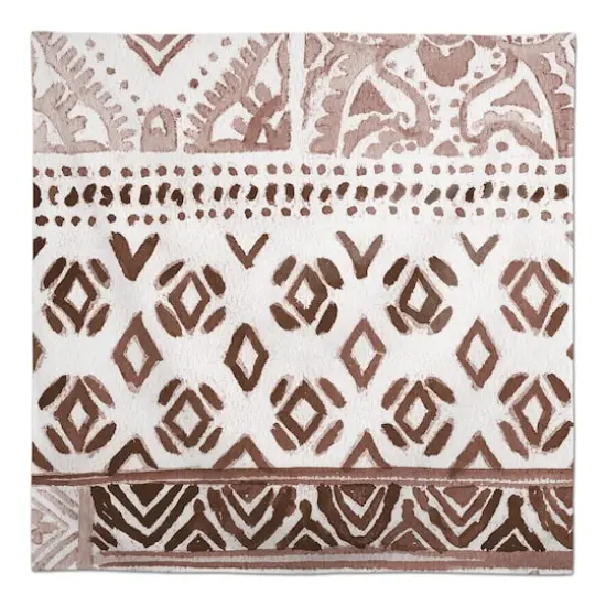 58" Deep Red Pattern Cotton Twill Tablecloth {1}