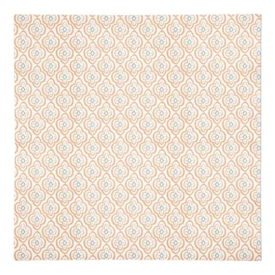 Quatre Cotton Twill Napkin Orange on White {1}