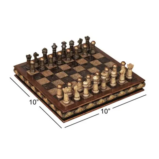 Dark Brown Traditional Chess Game Set {6}
