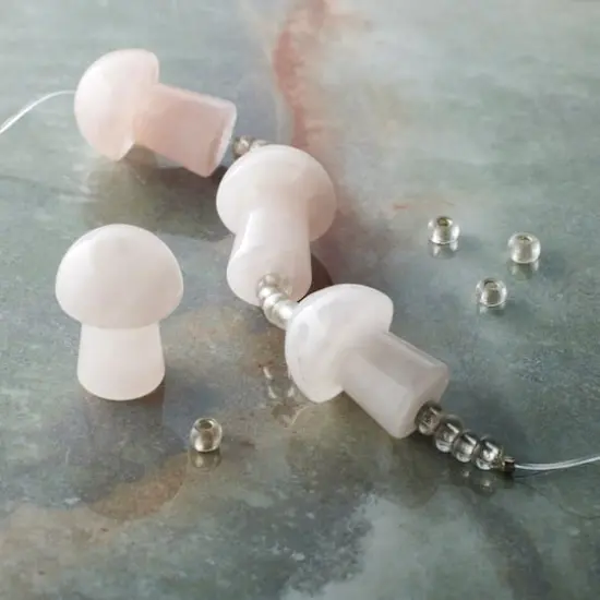 Dyed Rose Quartz Mushroom Beads, 20mm by Bead Landing&trade; {3}